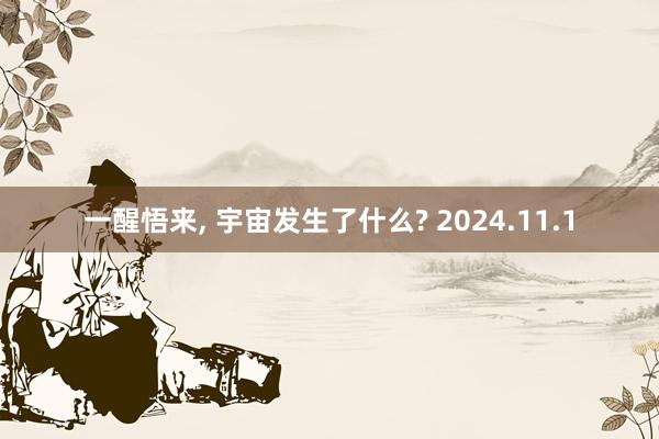 一醒悟来, 宇宙发生了什么? 2024.11.1